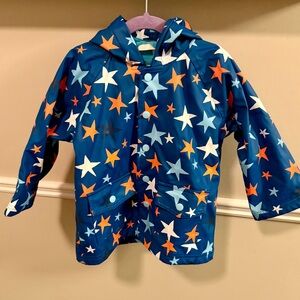 Hatley Kids Star Print Raincoat Size 3 Waterproof Hooded Jacket